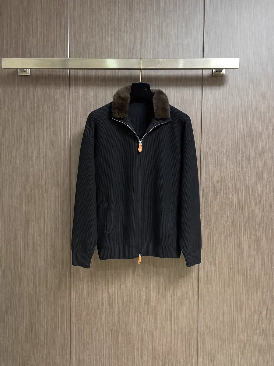 LP Italian old money wind pure wool stand-up neck splicing wool neck cardigan
LP Italian old money wind pure wool stand-up neck splicing wool neck cardigan