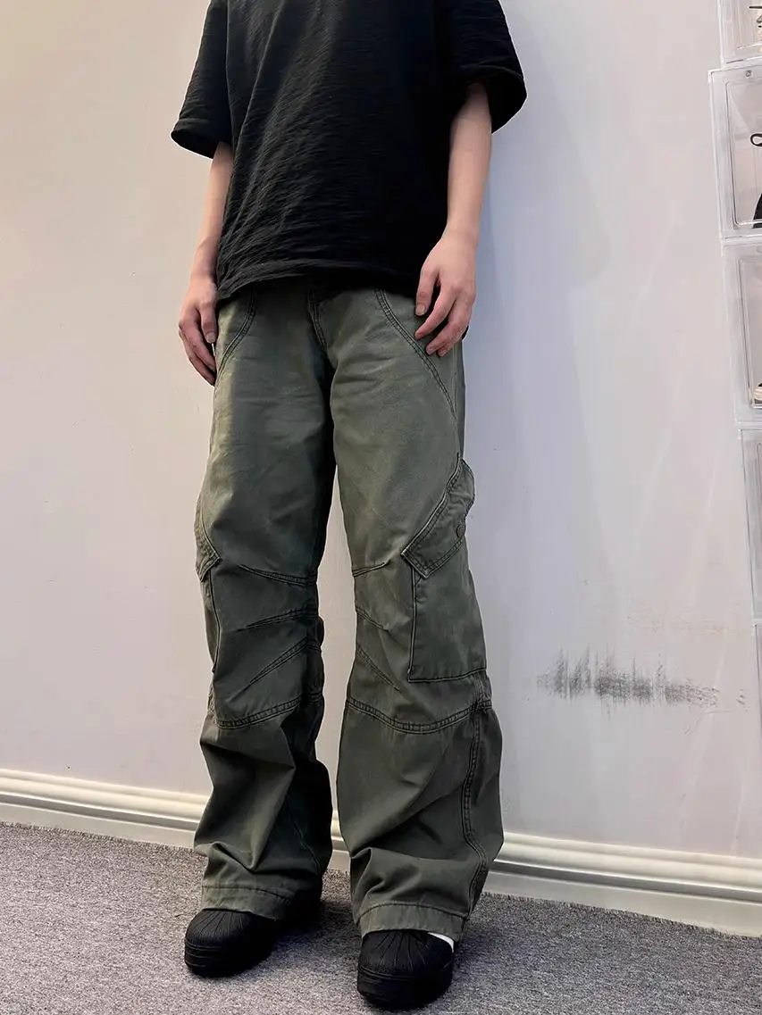 American Vintage Pleated Workwear Denim Pants Loose Fit Multi-ket Men's Cargo Straight Leg Long Trousers Youth Faion
American Vintage Pleated Workwear Denim Pants Loose Fit Multi-ket Men's Cargo Straight Leg Long Trousers Youth Faion