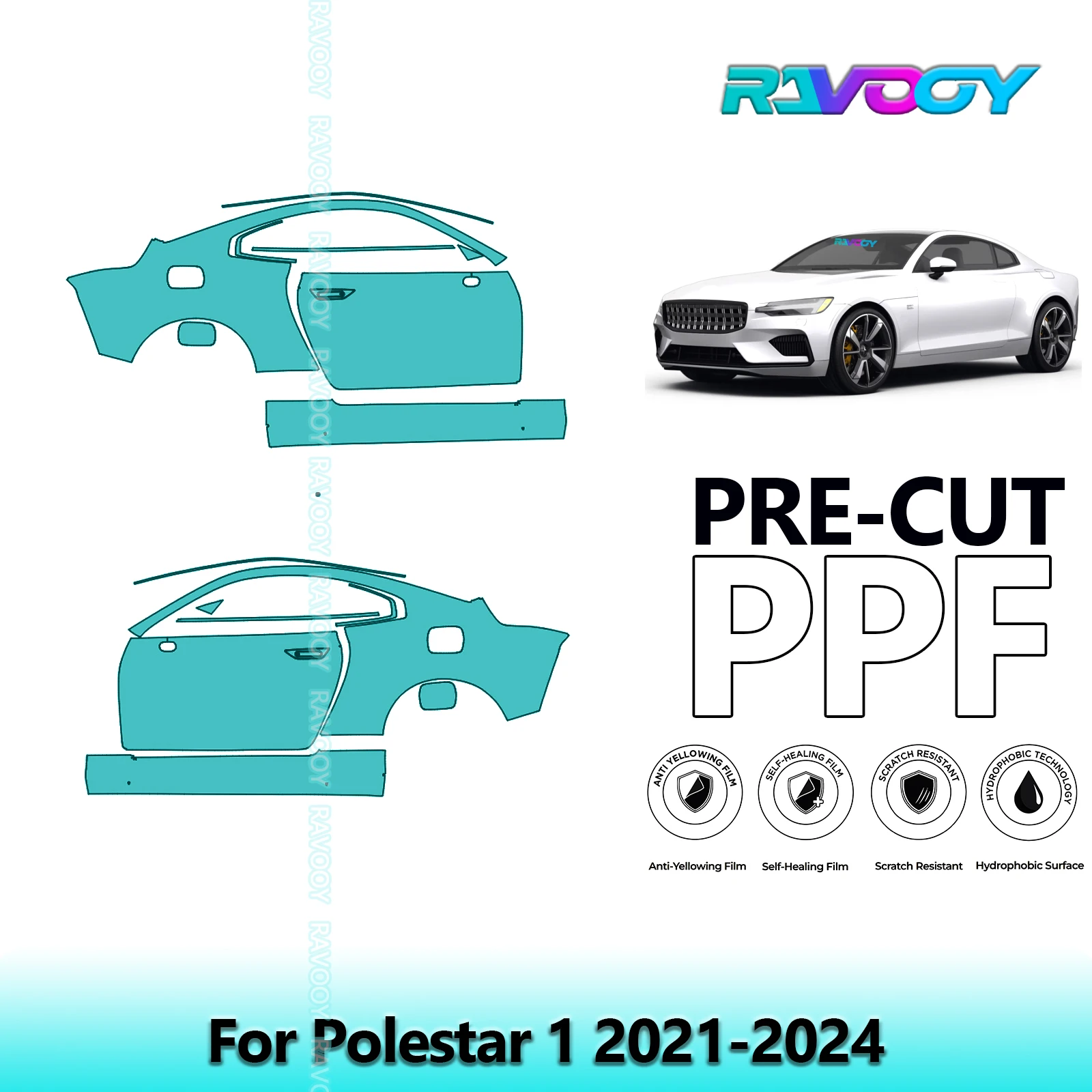 Для Polestar 1 2021-2024 8,5 мил прозрачный матовый предварительно вырезанный комплект PPF для дверей и стойки A/B, набор защитной пленки для краски из ТПУ
Для Polestar 1 2021-2024 8,5 мил прозрачный матовый предварительно вырезанный комплект PPF для дверей и стойки A/B, набор защитной пленки для краски из ТПУ