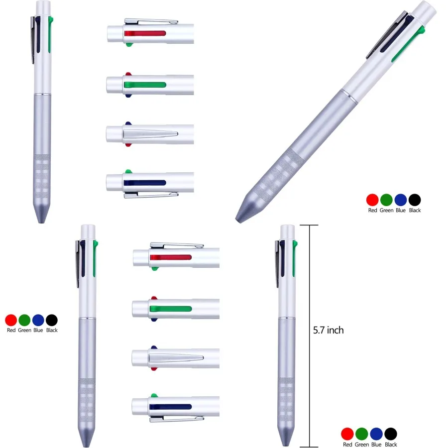 DUNBONG Multi Color Pen White 4 In 1 Multi Function Pen with Black Blue Red Green Metal Gel Ballpoint Pen for Office School Hom
DUNBONG Multi Color Pen White 4 In 1 Multi Function Pen with Black Blue Red Green Metal Gel Ballpoint Pen for Office School Hom
