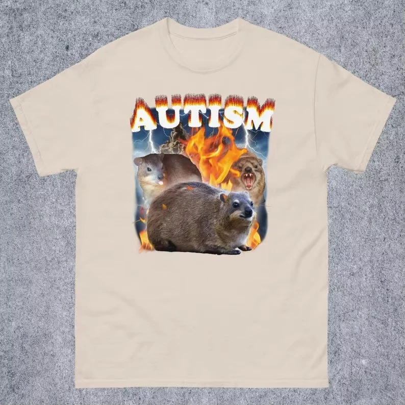 Autism Funny Hyrax Meme Tee Shirt Gift for Woman and Man, Ugly Shirts, Unhinged T-shirt, Cringe Tshirt, Hyrax Lover Gifts, Viral
Autism Funny Hyrax Meme Tee Shirt Gift for Woman and Man, Ugly Shirts, Unhinged T-shirt, Cringe Tshirt, Hyrax Lover Gifts, Viral