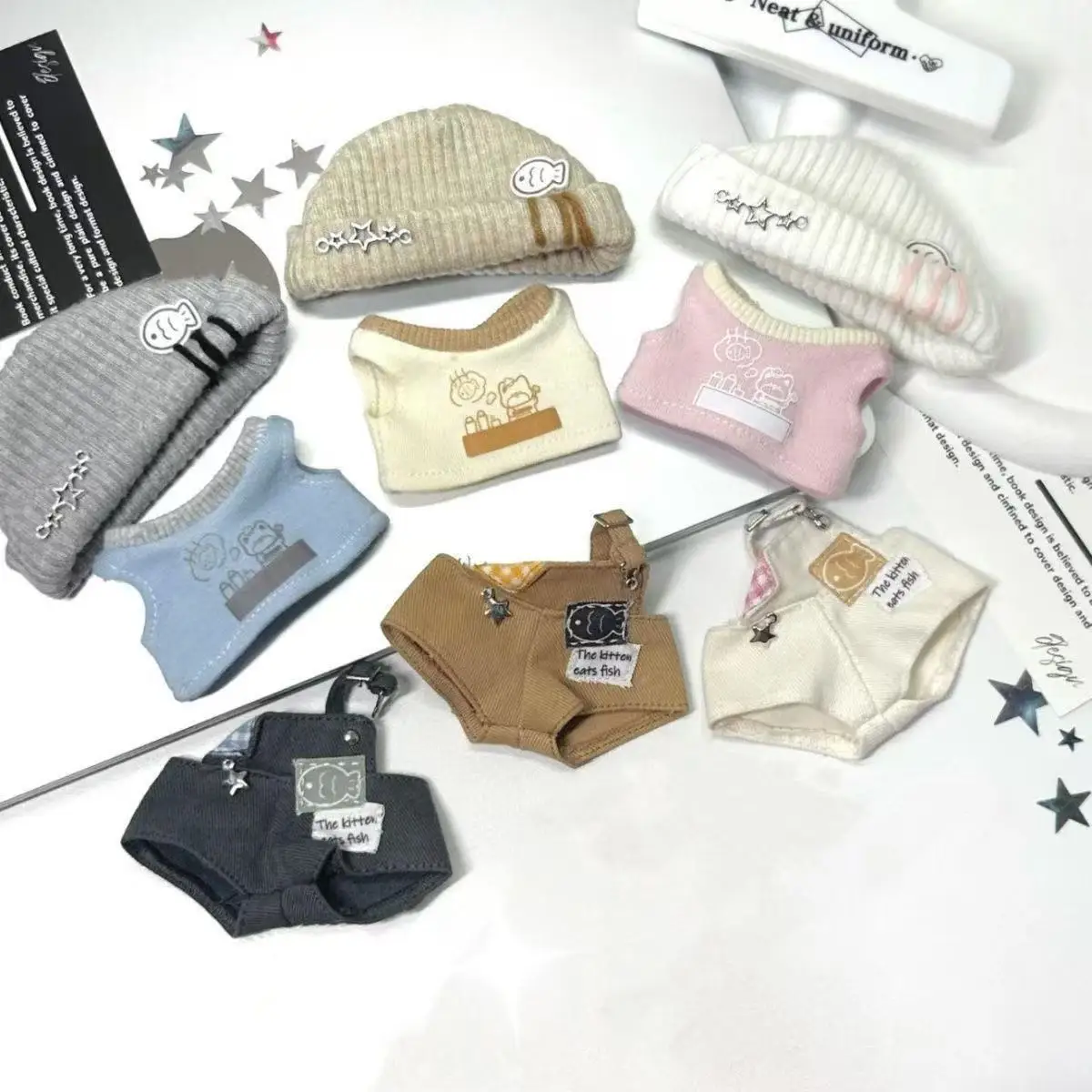 10CM Doll Clothes Match Color Lovely Hat Overalls Trousers Vest Replacement Outfit Toy for Playing House Photo Props
10CM Doll Clothes Match Color Lovely Hat Overalls Trousers Vest Replacement Outfit Toy for Playing House Photo Props