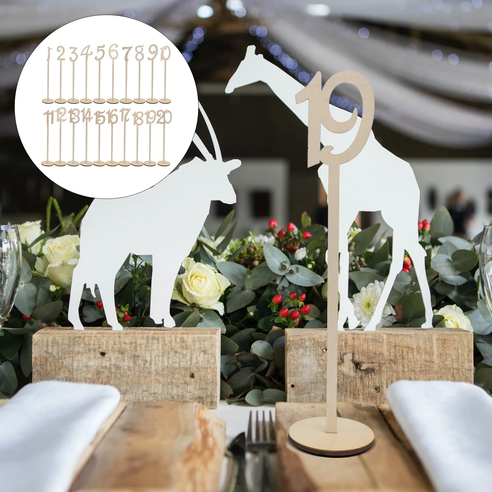 Wooden Table Numbers Natural Wood Material Wedding Hollow Design Cake Flower Arrangement Centerpiece Photography
Wooden Table Numbers Natural Wood Material Wedding Hollow Design Cake Flower Arrangement Centerpiece Photography