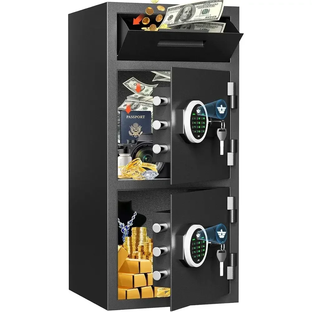 6.5 Cubic Foot Extra Large Waterproof Home Safe with Drop Slot, Digital Keypad, Double Door & Key Hook, Money Safe with Illumina
6.5 Cubic Foot Extra Large Waterproof Home Safe with Drop Slot, Digital Keypad, Double Door & Key Hook, Money Safe with Illumina