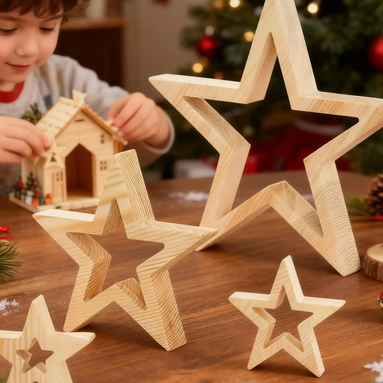 Wooden Star Christmas Decor 3 Pieces Farmhouse Holiday Decoration Christmas Tabletop Decor Centerpiece Wooden Star For Desk
Wooden Star Christmas Decor 3 Pieces Farmhouse Holiday Decoration Christmas Tabletop Decor Centerpiece Wooden Star For Desk