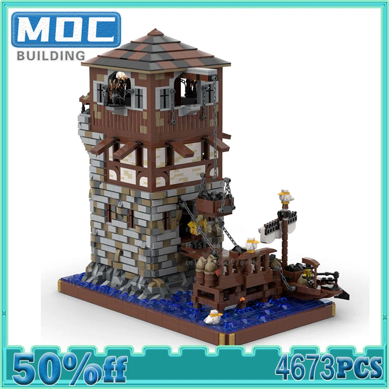 MOC Building Block Medieval lighthouse Street Architecture Model Technical Bricks DIY Assembly Castle Toy For Child Gift
MOC Building Block Medieval lighthouse Street Architecture Model Technical Bricks DIY Assembly Castle Toy For Child Gift