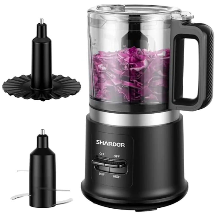 Food Chopper 4 Cup Mini and Fast Food Processor Electric Meat Grinder with 2 Speed 4 Stainless Steel Blades and Whisk 400W Powe
Food Chopper 4 Cup Mini and Fast Food Processor Electric Meat Grinder with 2 Speed 4 Stainless Steel Blades and Whisk 400W Powe