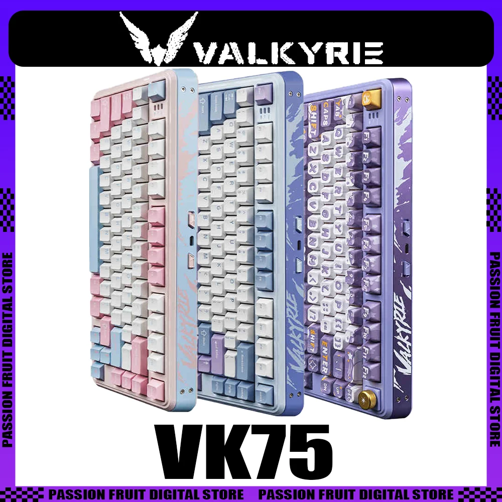 VALKYRIE VK75 Mechanical Keyboard Multi-function Knob Hotswap Bluetooth three modes Gaming Keyboard 8000mAh PC Gamer Accessories
VALKYRIE VK75 Mechanical Keyboard Multi-function Knob Hotswap Bluetooth three modes Gaming Keyboard 8000mAh PC Gamer Accessories