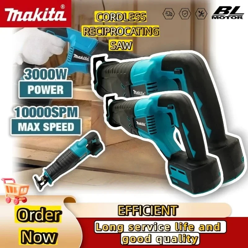 Makita Cordless Reciprocating Saw Reciprocating Saw Portable Brushless Power Tools With 4pcs Saw Blades For Makita Battery
Makita Cordless Reciprocating Saw Reciprocating Saw Portable Brushless Power Tools With 4pcs Saw Blades For Makita Battery