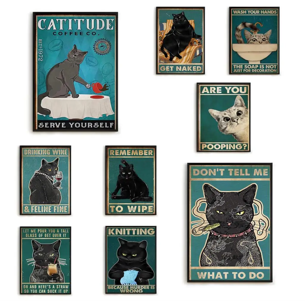 Retro Anime Poster Home Decorations Cute Cat Interior Paintings Wall Decor Posters for Wall Art Canvas Painting Room Decoration
Retro Anime Poster Home Decorations Cute Cat Interior Paintings Wall Decor Posters for Wall Art Canvas Painting Room Decoration
