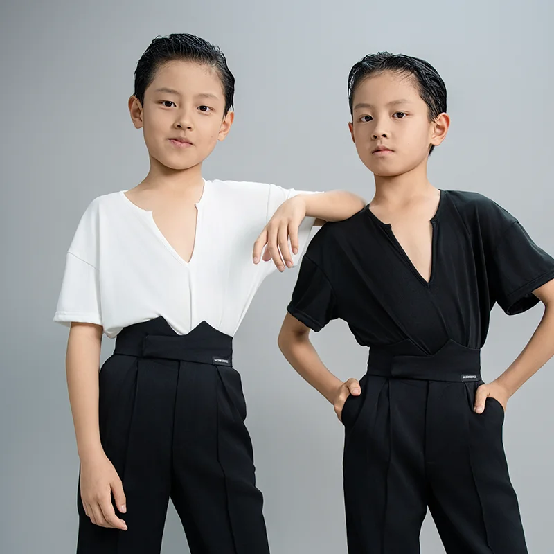 New Latin Dance Costume Boys Cha Cha Tango Dance Clothing Performance Clothes Practice Wear Children V-Neck Dancing Tops XH2935
New Latin Dance Costume Boys Cha Cha Tango Dance Clothing Performance Clothes Practice Wear Children V-Neck Dancing Tops XH2935