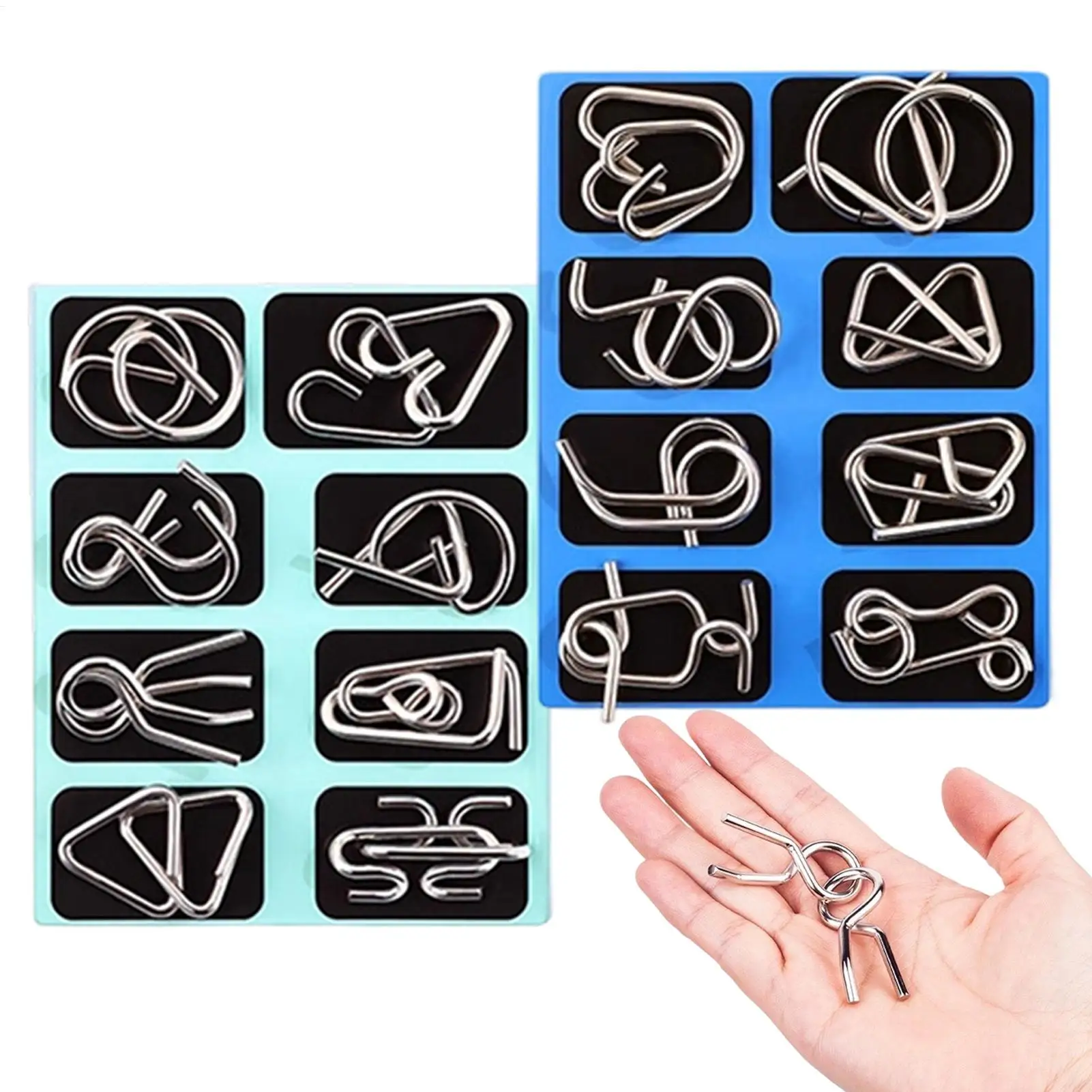16Pcs/Set Metal Montessori Puzzle Wire Mind Brain Teaser Puzzles Children Adults Interactive Game Reliever Educational Toys
16Pcs/Set Metal Montessori Puzzle Wire Mind Brain Teaser Puzzles Children Adults Interactive Game Reliever Educational Toys