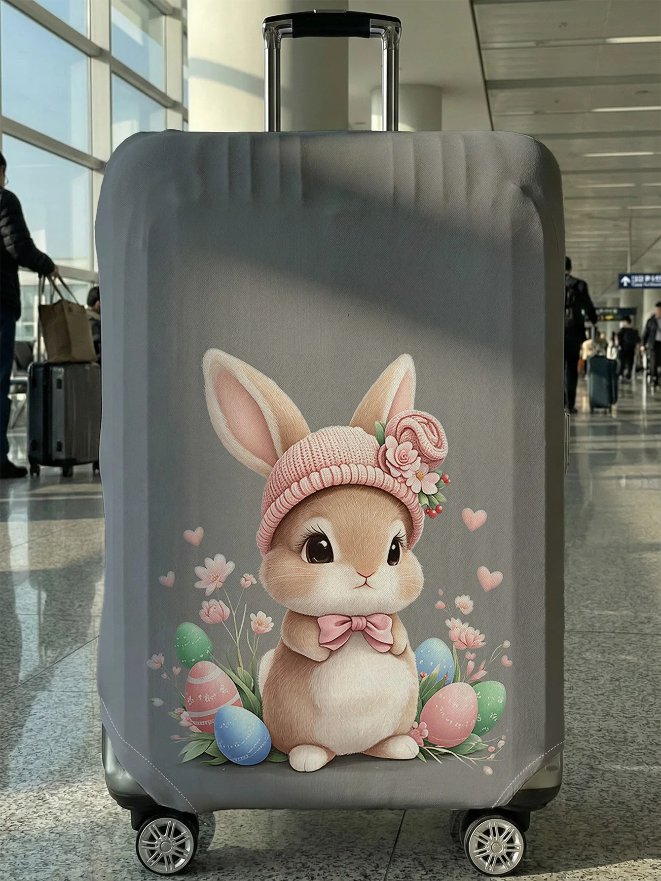 Gray Base Easter Pink Hat Bunny Egg Luggage Cover, Suitable for 18-32 Inch Luggage Cover, Luggage Handle Glove, Travel Accessori
Gray Base Easter Pink Hat Bunny Egg Luggage Cover, Suitable for 18-32 Inch Luggage Cover, Luggage Handle Glove, Travel Accessori