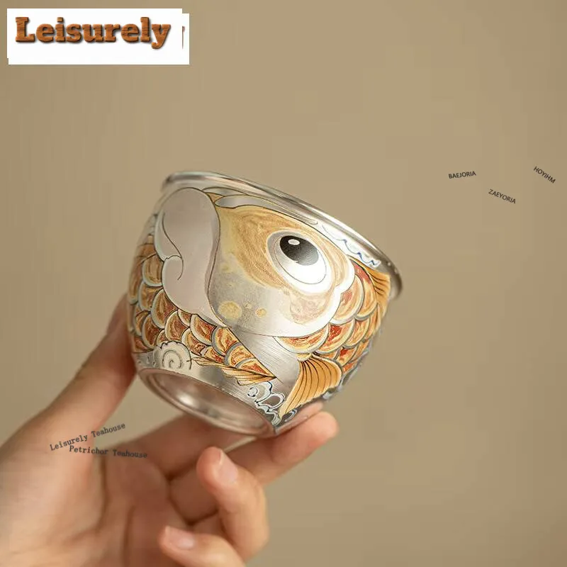 170ml Handmade Porcelain Body Gilded Silver Teacup Dargon Tea Bowl Beautiful Tea Cup Meditation Cup Jianzhan Cha Collection Gift
170ml Handmade Porcelain Body Gilded Silver Teacup Dargon Tea Bowl Beautiful Tea Cup Meditation Cup Jianzhan Cha Collection Gift