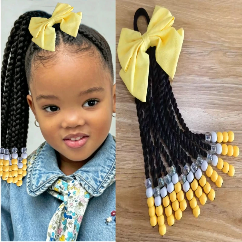 8 Inch Kids Braid Ponytail Extension With Elastic Beads For Girls With Bead Decoration Synthetic Hairpiece Black
8 Inch Kids Braid Ponytail Extension With Elastic Beads For Girls With Bead Decoration Synthetic Hairpiece Black