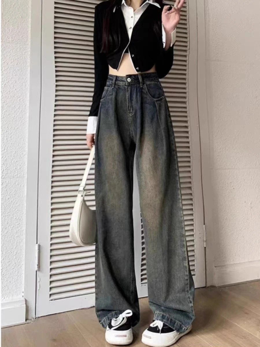 plus Size Wide Leg High Waist Straight Cut Denim Jeans Women's Spring Autumn Winter New Style American Loose Slimming Trousers
plus Size Wide Leg High Waist Straight Cut Denim Jeans Women's Spring Autumn Winter New Style American Loose Slimming Trousers
