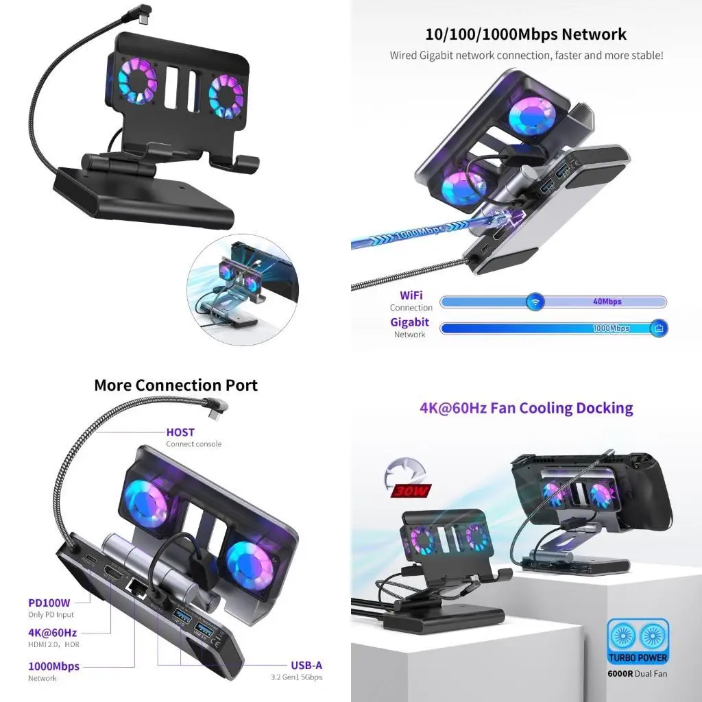 Game Console Base Double Fan LED Lighting Fast Charging For Handheld Devices
Game Console Base Double Fan LED Lighting Fast Charging For Handheld Devices