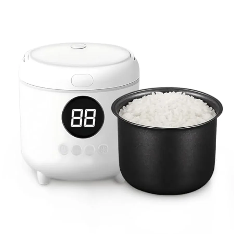 Mini Rice Cooker 3 Cup Uncooked 1.7Qt 6 Cooking Modes with Auto Keep Warm 24H Delay Timer for Oatmeal Quinoa Soup Ideal for 1-3
Mini Rice Cooker 3 Cup Uncooked 1.7Qt 6 Cooking Modes with Auto Keep Warm 24H Delay Timer for Oatmeal Quinoa Soup Ideal for 1-3