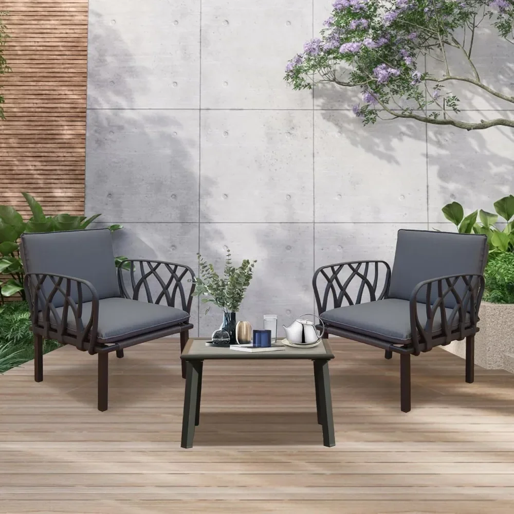 Chairs Set of 2 with Side Table, All-Weather Modern Plastic Metal Dining Chairs Patio Furniture with Arms & Removable
Chairs Set of 2 with Side Table, All-Weather Modern Plastic Metal Dining Chairs Patio Furniture with Arms & Removable