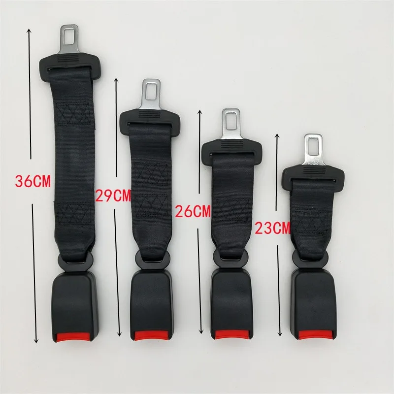 Seat Belt Extender 23cm 26cm 29cm 36cm for Cars Adjustable Length Vehicle Safety Belt Extension Adapter with Easy Install Clip 
Seat Belt Extender 23cm 26cm 29cm 36cm for Cars Adjustable Length Vehicle Safety Belt Extension Adapter with Easy Install Clip