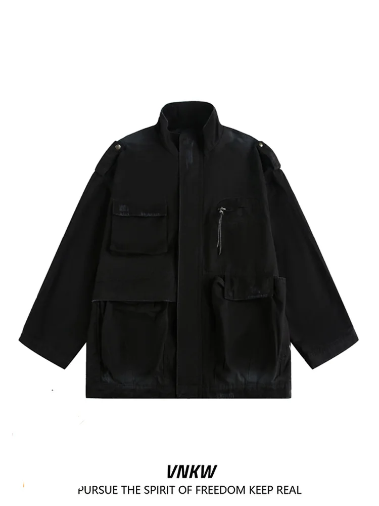 Retro American Waed Multi-ket Work Jaet Loose Fit ex Heavy-Du CleanFit Versatile Trendy Outerwear
Retro American Waed Multi-ket Work Jaet Loose Fit ex Heavy-Du CleanFit Versatile Trendy Outerwear
