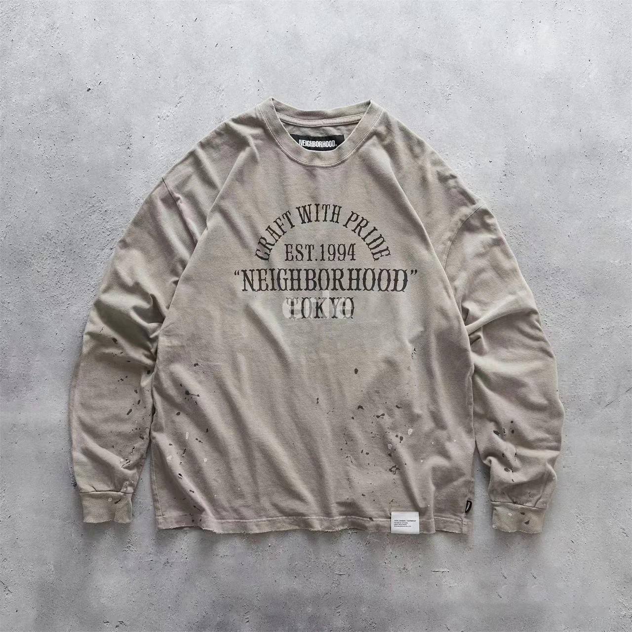 Heavyweight Wax Print Destroyed Ink Long Sve Hoodie Pure Cotton Japanese Sle Loopba NEHBDRHODD Casual Youth T-irt
Heavyweight Wax Print Destroyed Ink Long Sve Hoodie Pure Cotton Japanese Sle Loopba NEHBDRHODD Casual Youth T-irt