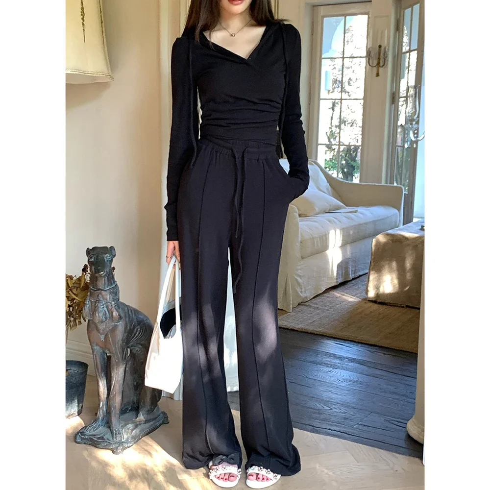 Осенние новые однотонные модные женские брюки, простые базовые повседневные женские брюки, черные уличные шикарные женские брюки
Осенние новые однотонные модные женские брюки, простые базовые повседневные женские брюки, черные уличные шикарные женские брюки