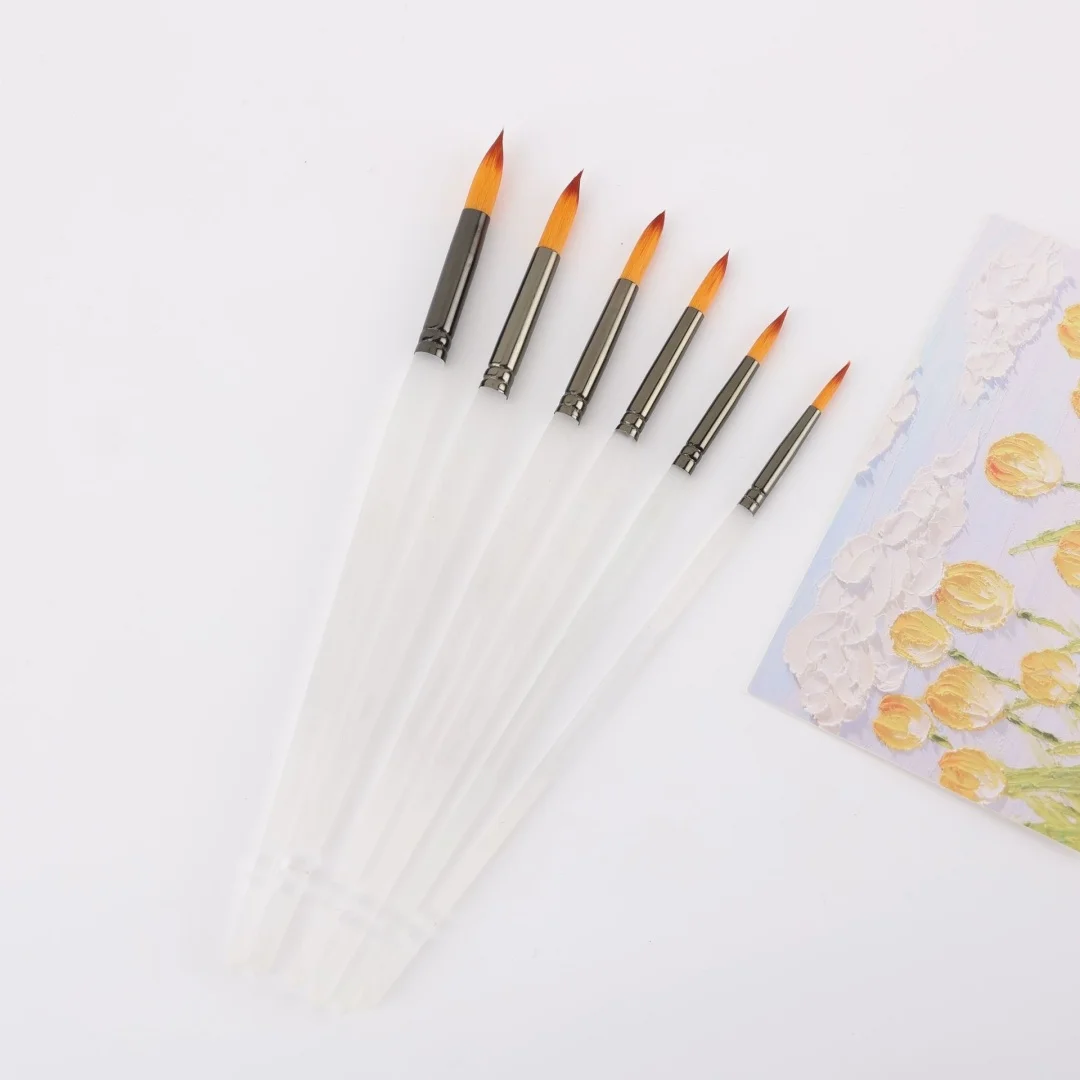 Nylon wool round tip oil brush, used for watercolor gouache acrylic drawing oil painting, art brush tools, painting art supplies
Nylon wool round tip oil brush, used for watercolor gouache acrylic drawing oil painting, art brush tools, painting art supplies