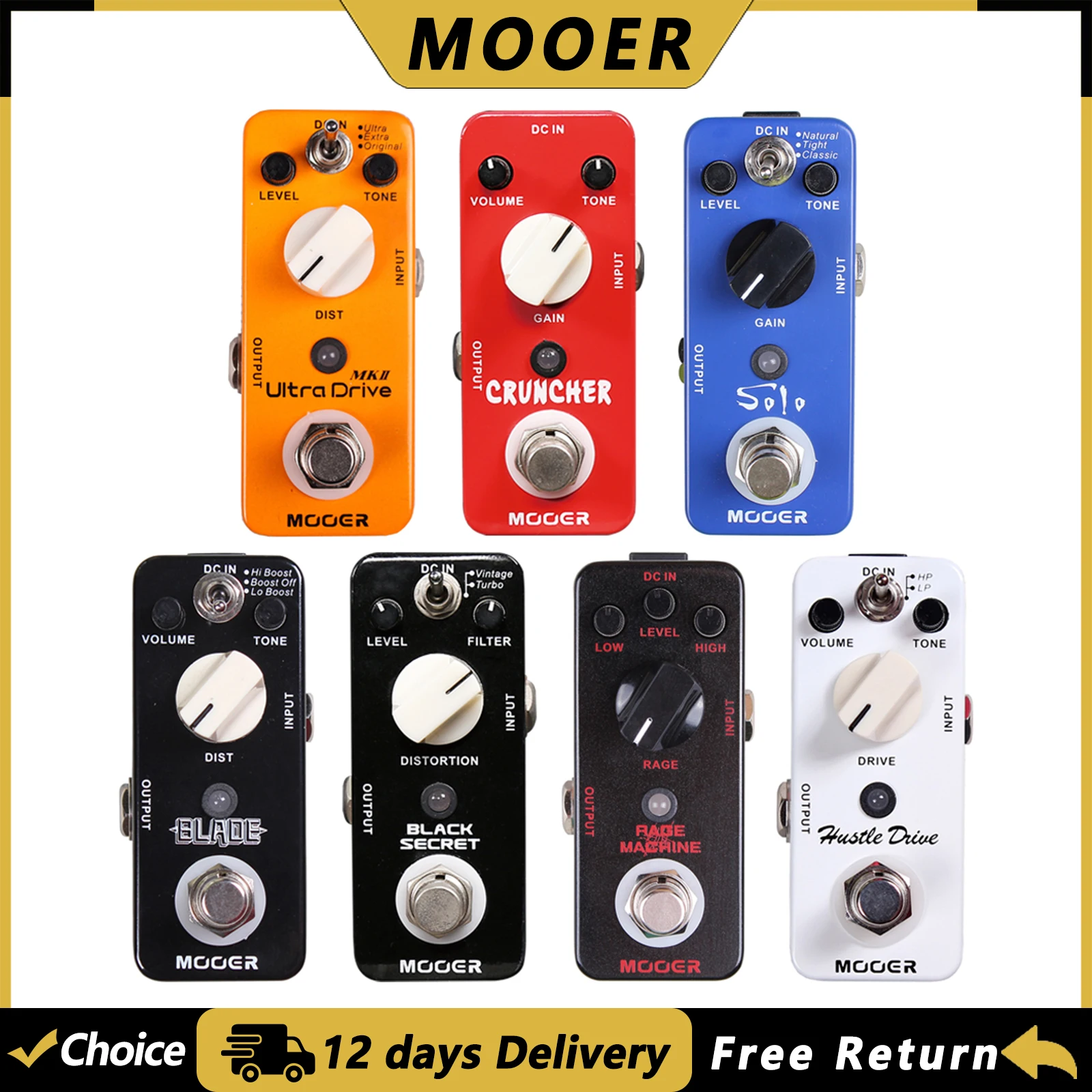 Педаль эффектов для гитары MOOER, педаль искажения с высоким коэффициентом усиления, широкая разнообразия, педаль эффектов для электрогитары в стиле хэви-метал
Педаль эффектов для гитары MOOER, педаль искажения с высоким коэффициентом усиления, широкая разнообразия, педаль эффектов для электрогитары в стиле хэви-метал