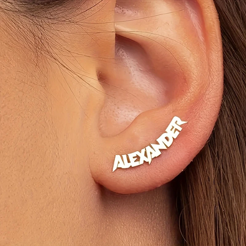 Custom Stainless Steel Name Earrings Personalized Y2K Hip-Hop Style Custom Letter Design For Women Jewelry Valentine's Day Gift
Custom Stainless Steel Name Earrings Personalized Y2K Hip-Hop Style Custom Letter Design For Women Jewelry Valentine's Day Gift