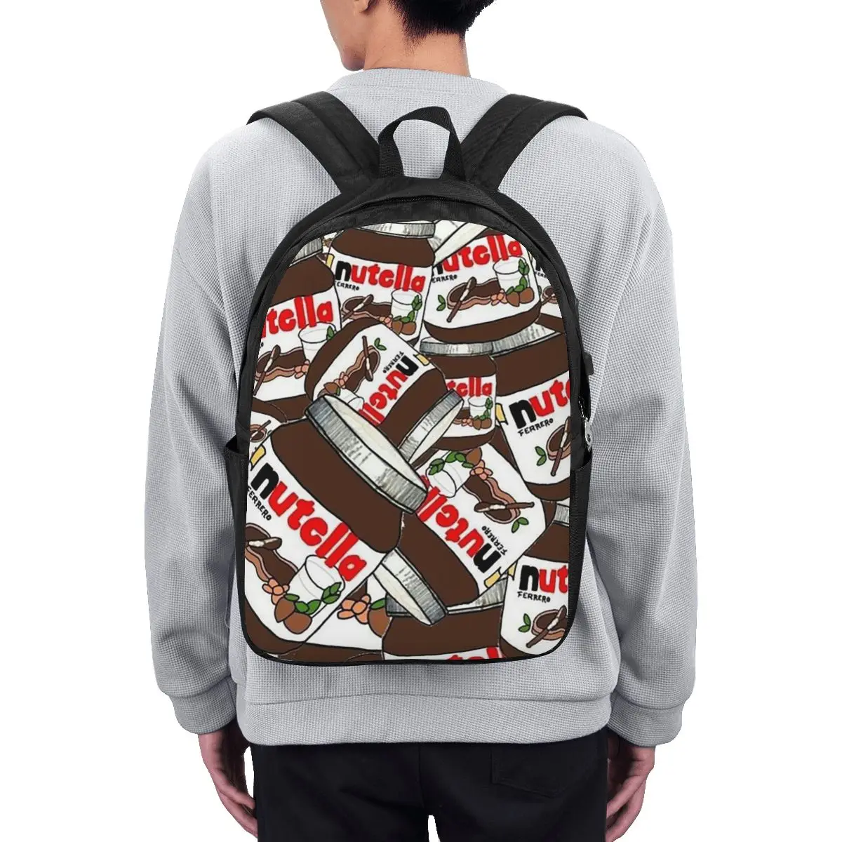 Jar Of Nutella Chocolate Backpack Travel Notebook Bag Computer College Student School Bag Laptop Shoulder Bags for Men Women
Jar Of Nutella Chocolate Backpack Travel Notebook Bag Computer College Student School Bag Laptop Shoulder Bags for Men Women