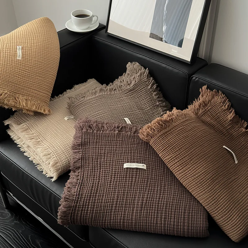 4 Layers Cotton Yarn Blanket With Omprehensive Tassel Sofa Cover Blanket Nap For Office And Travel
4 Layers Cotton Yarn Blanket With Omprehensive Tassel Sofa Cover Blanket Nap For Office And Travel