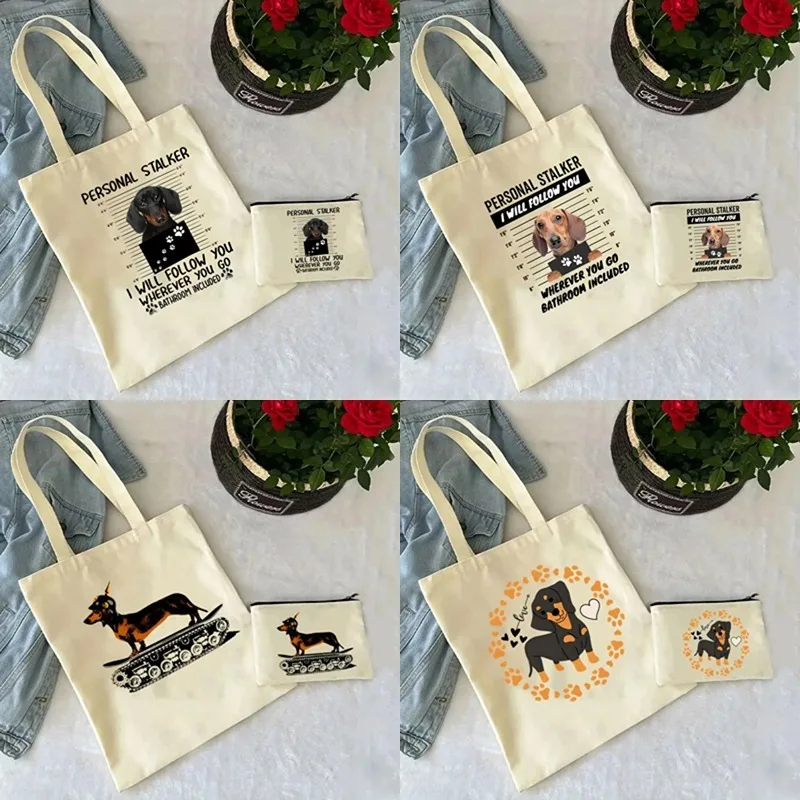 Забавная сумка с таксой, модная парусиновая сумка на плечо, женский косметический органайзер, эко-сумка для покупок большой вместимости, косметичка
Забавная сумка с таксой, модная парусиновая сумка на плечо, женский косметический органайзер, эко-сумка для покупок большой вместимости, косметичка