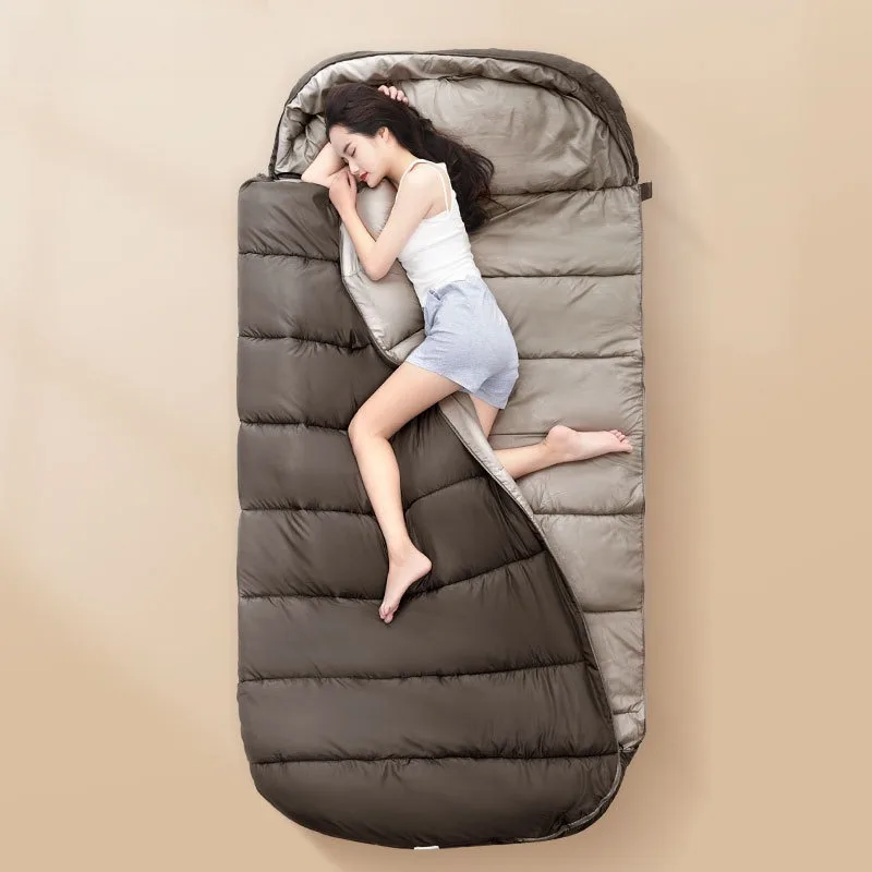 Adult Thickened Sleeping Bag Cold Outdoor Washable Widened Ultralight Single Envelope Sleeping Bags Portable Camping Supplies
Adult Thickened Sleeping Bag Cold Outdoor Washable Widened Ultralight Single Envelope Sleeping Bags Portable Camping Supplies