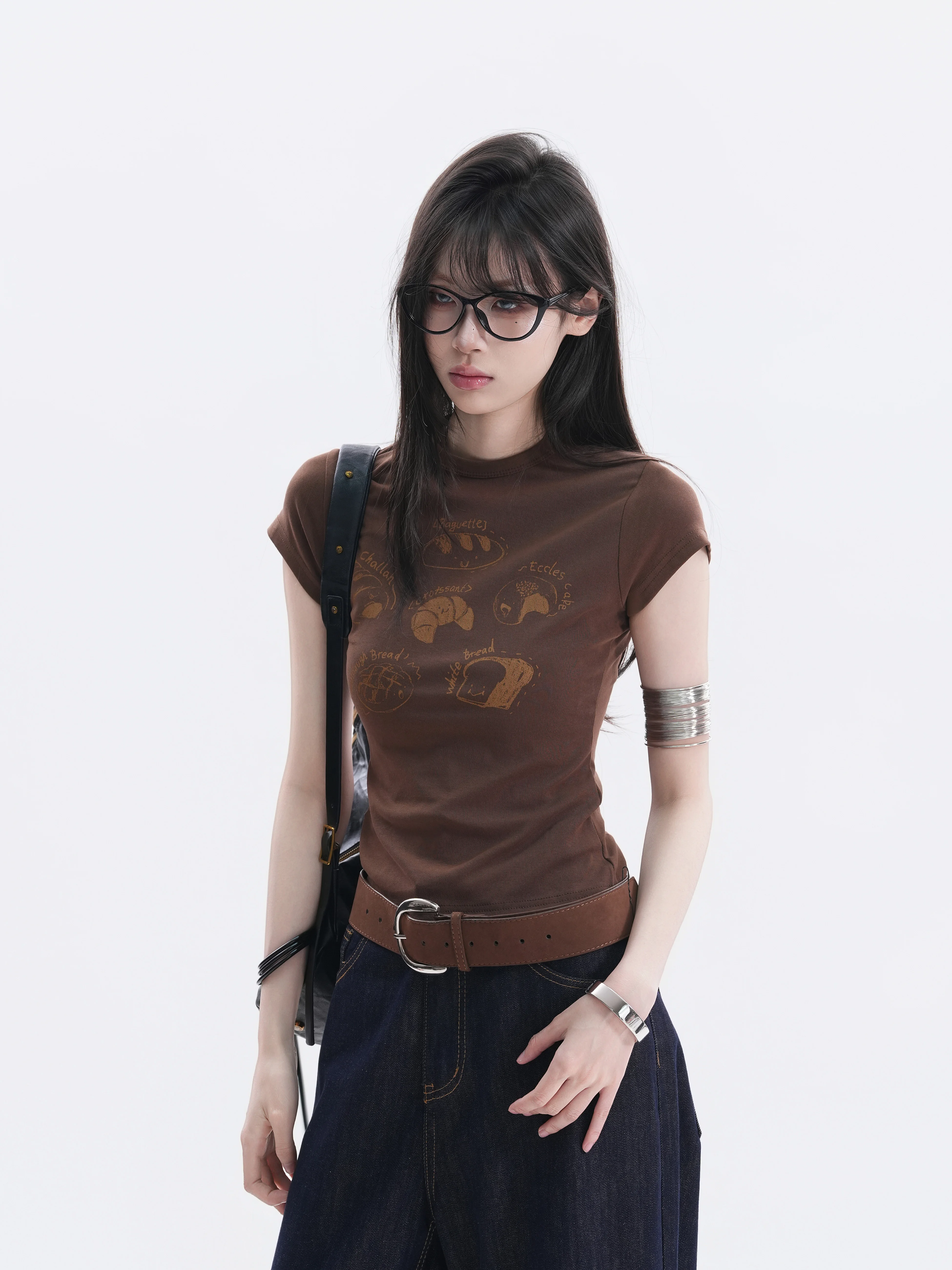 Slim Fit round Neck Short Sleeve T-Shirt Women's Sexy American Retro Cartoon Style Casual Cotton Polyester Summer Top
Slim Fit round Neck Short Sleeve T-Shirt Women's Sexy American Retro Cartoon Style Casual Cotton Polyester Summer Top