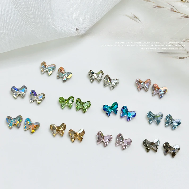50Pcs Nail Art Mini Butterfly Piont Bottom Rhinestones Mixed Colors/White 5x6mm Nail Art DIY Crystal Quality Charms Accessories
50Pcs Nail Art Mini Butterfly Piont Bottom Rhinestones Mixed Colors/White 5x6mm Nail Art DIY Crystal Quality Charms Accessories