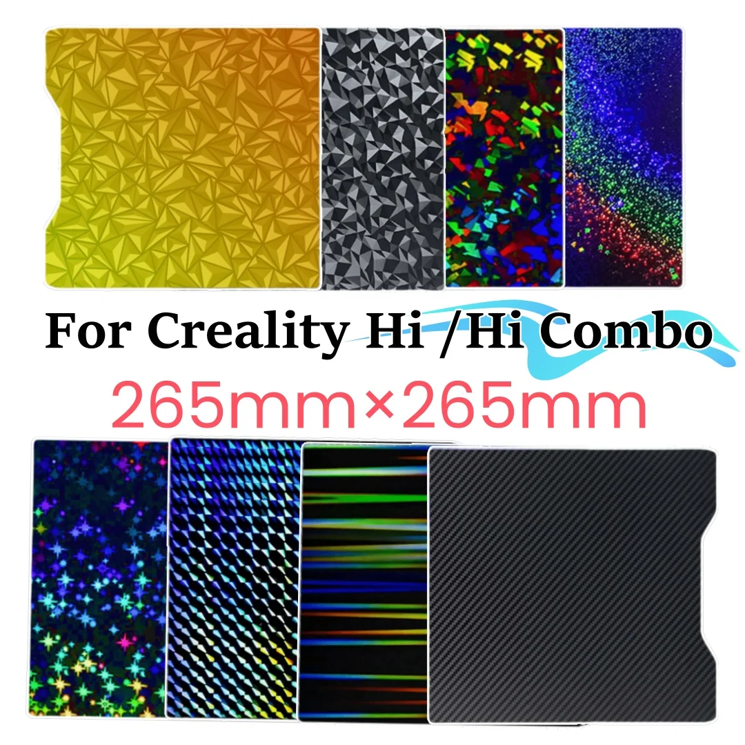 265*265 мм для Creality Hi Build Plate, двухсторонняя PEI PEO PET PEY, нагревательная кровать, пружинный стальной лист для Creality Hi Combo
265*265 мм для Creality Hi Build Plate, двухсторонняя PEI PEO PET PEY, нагревательная кровать, пружинный стальной лист для Creality Hi Combo