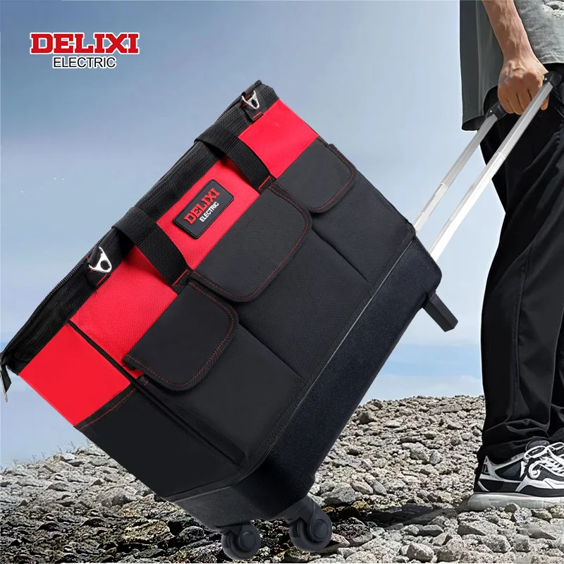 18-inch Pull-rod Tool Bag, Sturdy and Durable, Multi-pocket pull-rod bag, Wheeled Hand-pushed Trolley
18-inch Pull-rod Tool Bag, Sturdy and Durable, Multi-pocket pull-rod bag, Wheeled Hand-pushed Trolley