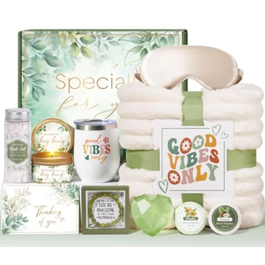 Mothers Day Birthday Gifts for Women Self Care Gift Get Well Soon Gift Baskets Relaxing Spa Care Package for Women with Blanket
Mothers Day Birthday Gifts for Women Self Care Gift Get Well Soon Gift Baskets Relaxing Spa Care Package for Women with Blanket