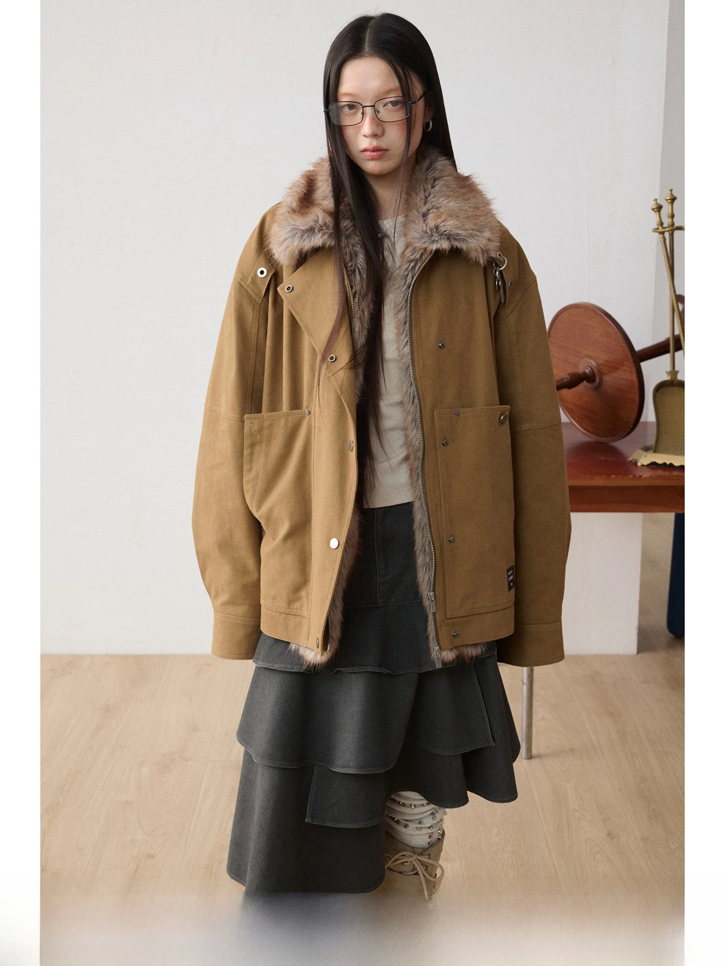 JIKOO съемный меховой воротник в стиле пэчворк, пуховая куртка Jaet ort Parka, зимнее пальто, многократное пальто, винтажное свободное пальто
JIKOO съемный меховой воротник в стиле пэчворк, пуховая куртка Jaet ort Parka, зимнее пальто, многократное пальто, винтажное свободное пальто