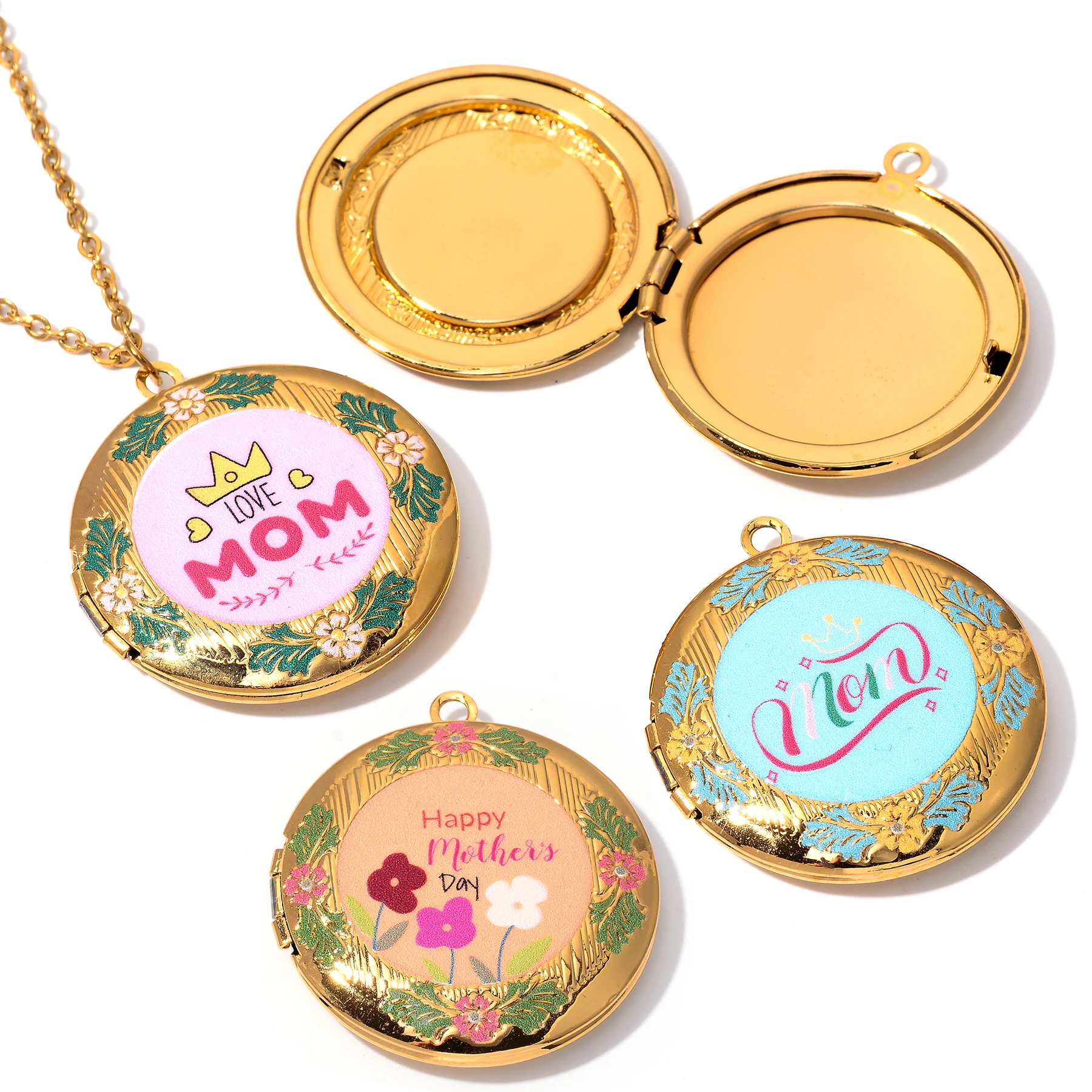 10Pcs Stainless Steel Mother's Day Picture Photo Locket Frame Charms Can Open Round Shaped Pendant for DIY Mom Women Necklace
10Pcs Stainless Steel Mother's Day Picture Photo Locket Frame Charms Can Open Round Shaped Pendant for DIY Mom Women Necklace