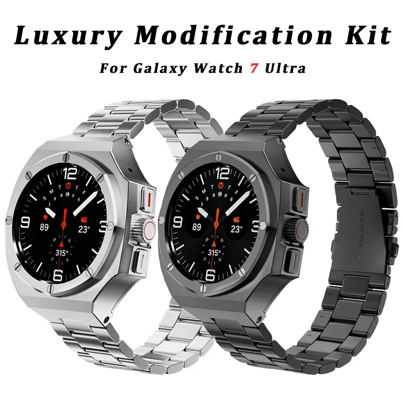 Luxury Modification Kit For Samsung Galaxy Watch 7 Ultra 47mm Stainless Steel Metal Case Strap Bezel Rubber Band DIY Accessorie
Luxury Modification Kit For Samsung Galaxy Watch 7 Ultra 47mm Stainless Steel Metal Case Strap Bezel Rubber Band DIY Accessorie