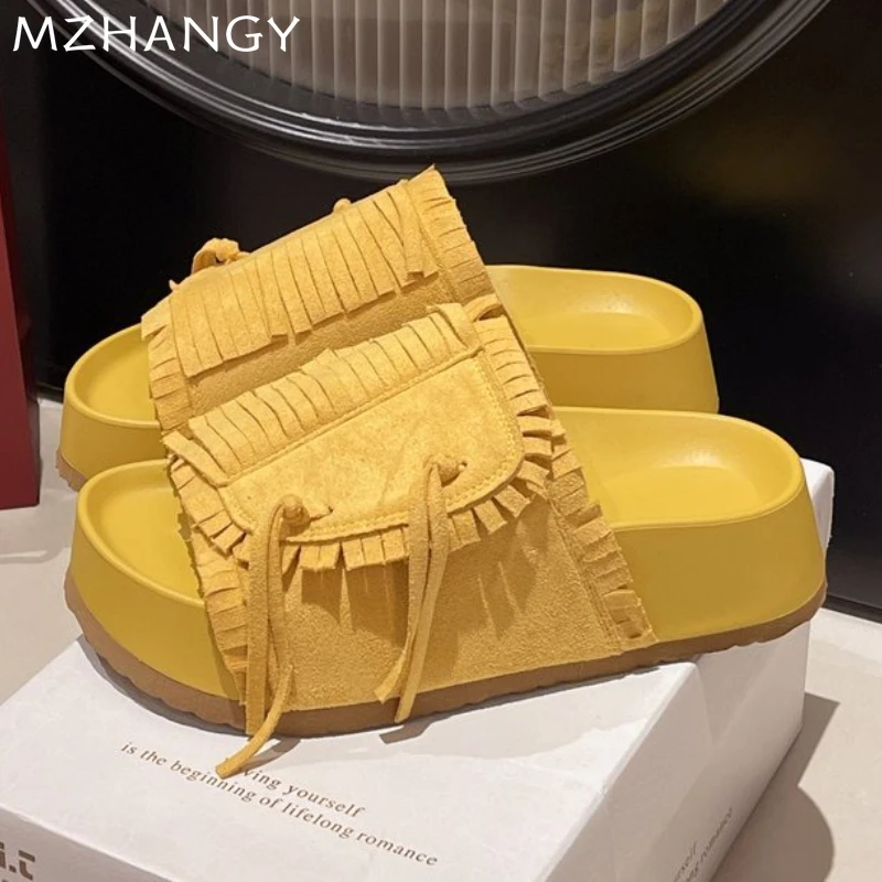 Platform Women Slippers Flats Tassels Shoes Casual Women's Sandals 2025 Fashion Slides Dress Summer Flip Flops Mujer Sandalias
Platform Women Slippers Flats Tassels Shoes Casual Women's Sandals 2025 Fashion Slides Dress Summer Flip Flops Mujer Sandalias