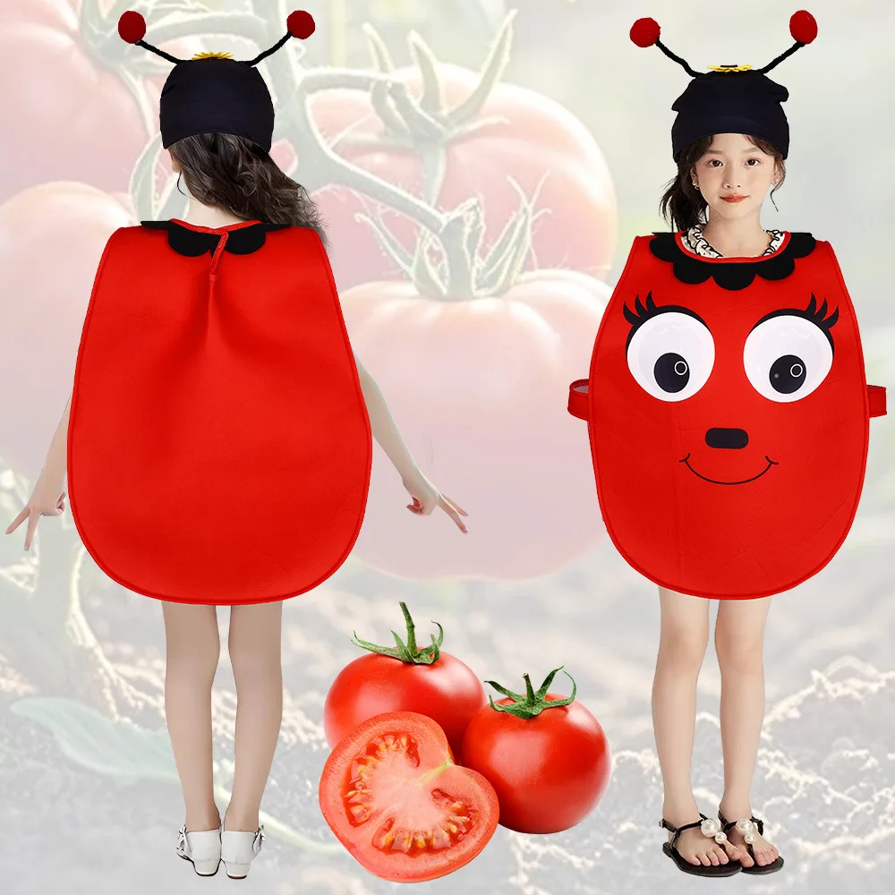 Halloween Children's Boys And Girls Tomato Fruit Cosplay Costume Cute Red Suit Carnival Party Dance Performance Costume New 2025
Halloween Children's Boys And Girls Tomato Fruit Cosplay Costume Cute Red Suit Carnival Party Dance Performance Costume New 2025