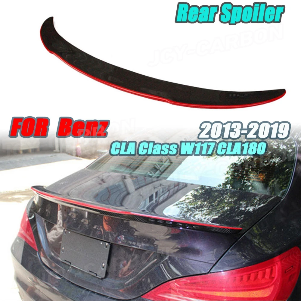 Carbon Fiber For Benz CLA Class W117 CLA180 CLA200 CLA250 Rear Trunk Spoiler Boot Duck Wings With Red Line 2013-2019
Carbon Fiber For Benz CLA Class W117 CLA180 CLA200 CLA250 Rear Trunk Spoiler Boot Duck Wings With Red Line 2013-2019