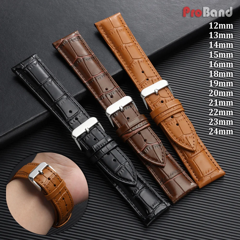New 12/13/14/15/16/18/19/20/21/22/23/24mm Leather Watchband for Omega Watch Strap Universal Men Women Sports Wristband for Seiko
New 12/13/14/15/16/18/19/20/21/22/23/24mm Leather Watchband for Omega Watch Strap Universal Men Women Sports Wristband for Seiko