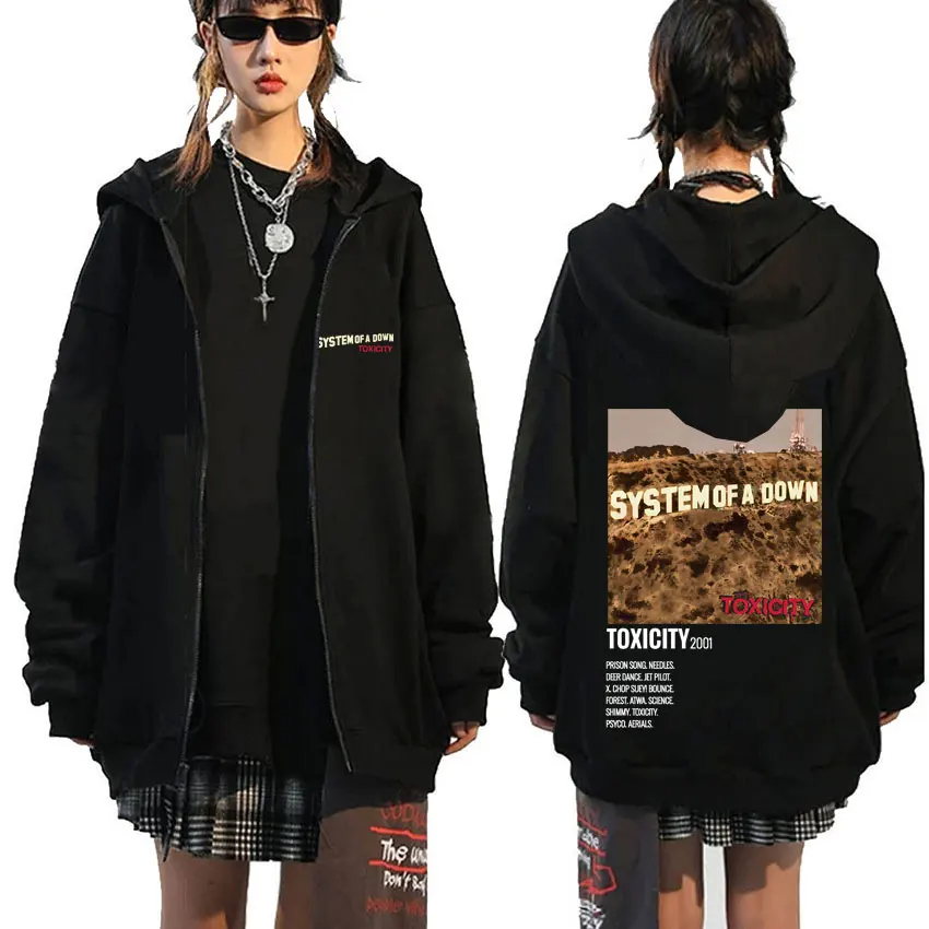 Alternative Metal Rock Band System of A Down Toxicity Album Zipper Hoodie Men Women Fashion Vintage Oversized Zip Up Jacket Coat
Alternative Metal Rock Band System of A Down Toxicity Album Zipper Hoodie Men Women Fashion Vintage Oversized Zip Up Jacket Coat
