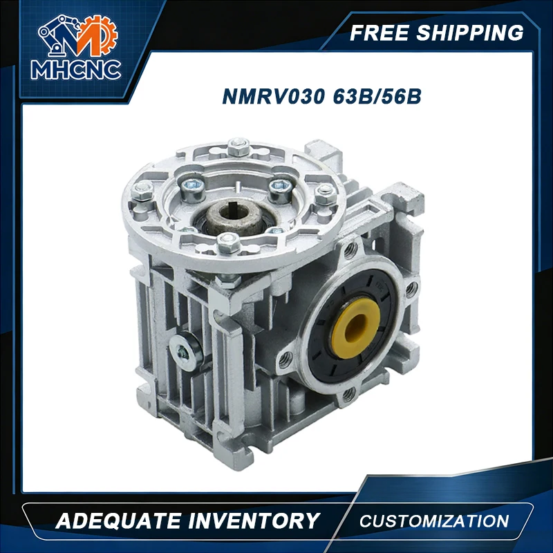 MHCNC NMRV030 Worm Gear Reducer High Torque Gearbox 9/11mm Input 14mm Output For Nema23 63B/56B Motor
MHCNC NMRV030 Worm Gear Reducer High Torque Gearbox 9/11mm Input 14mm Output For Nema23 63B/56B Motor