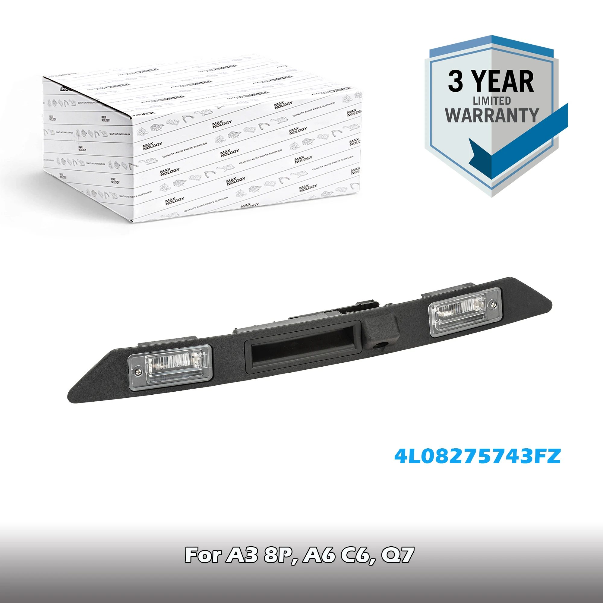 Trunk Tailgate Handle with Licence Plate Light 4L0827574,4L08275743FZ For A3 8P, A6 C6, Q7
Trunk Tailgate Handle with Licence Plate Light 4L0827574,4L08275743FZ For A3 8P, A6 C6, Q7