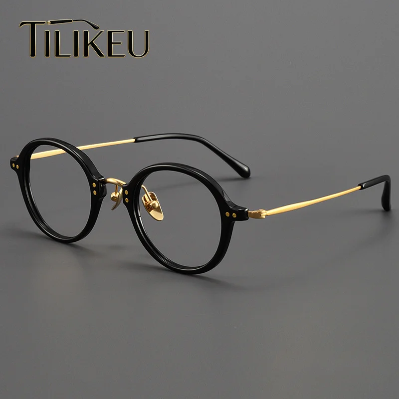 Japanese Handmade Acetate Tortoiseshell Eyeglasses Frame Classic Men Retro Round Prescription Glasses Frame Women Luxury Eyewear
Japanese Handmade Acetate Tortoiseshell Eyeglasses Frame Classic Men Retro Round Prescription Glasses Frame Women Luxury Eyewear